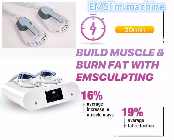 

portable hiemt 2 handle slimming machine emslim ems 7 tesla sculpting butt lift electromagnetic engraving muscle stimulator fat removal