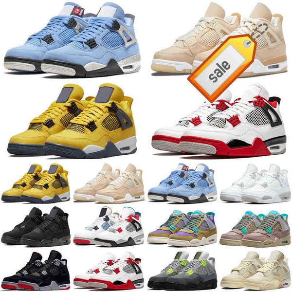 

4 4s mens basketball shoes shimmer lightning cactus jack red thunder sail university blue men trainers sports sneakers