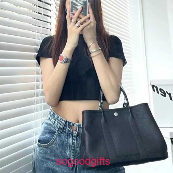 

garden party bags women crossbody herme designer tote handbags garden bag 2022 new lychee grain cowhide hand autumn and winter h