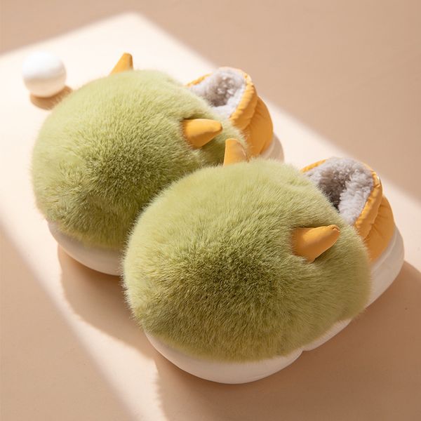 

slipper children  cute white rabbit slippers for home soft girls winter warm fluffy kids shoes children 220928, Black;grey