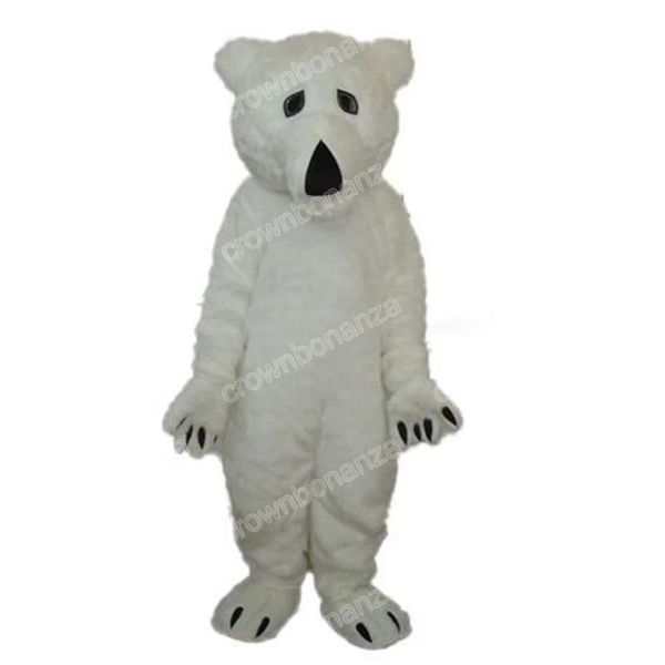 

halloween white polar bear mascot costumes cartoon character outfit suit xmas outdoor party outfit size promotional advertising clothings, Red;yellow