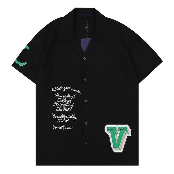 

designer shirts men's classic summer style cotton blended print casual slim solid color short sleeve shirts for men, White;black