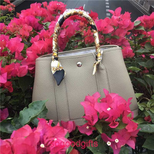 

h ermes h gardens bag hand garden party bags women crossbody designer tote hands new women's layer cowhide litchi with real logo
