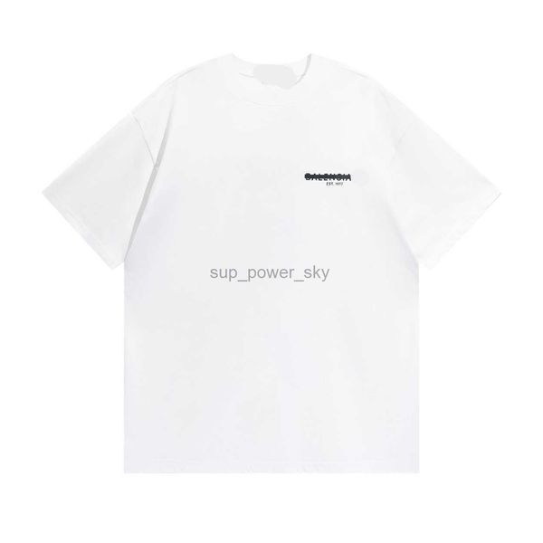 

mens t-shirts balencaigass designer 2022 new paris 1917 short sleeve classic printed short sleeve t-shirt loose casual men women's fash, White;black