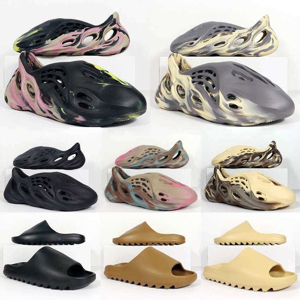 

yezzzy slides foam designer slipper men woman bone white resin desert sand pure onyx stone sage slippers mx carbon sulfur mens womens slide, Black