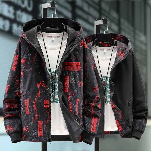 

men's jackets men reversible jacket waterproof windbreaker spring autumn hooded male coat basic casual outwear hommes veste mens clothi, Black;brown