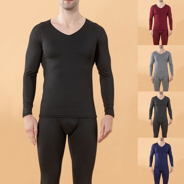 

men's thermal underwear men underwear long johns suit velvet thermal sets men warm mens elastic thermals winter pants long underwear th, Black;white