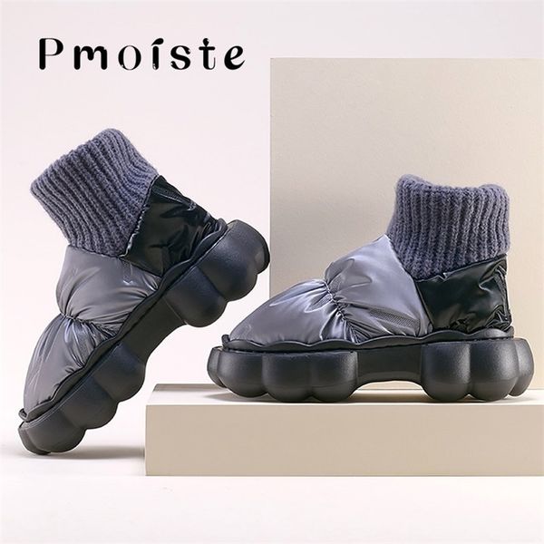 

slippers women home warm cotton fashion platform shoes female house soft casual indoor couples winter 220926, Black