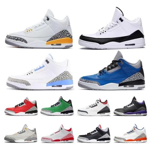 

jumpman 3 3s men basketball shoes black cat mocha blue wolf cool grey varsity royal pure money mens trianers sports sneaker 40-47 mkd
