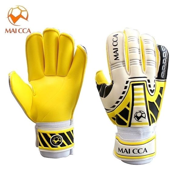 

sports gloves maicca football goalkeeper training professional finger protectionsoccer thicken latex goal keeper 220926, Black