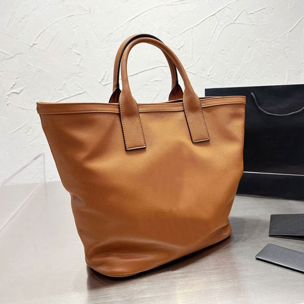 

new shopping bag beach tote bags women handbag purse embroidery fashion metal letter plain style magnetic snap inside zipper pocket