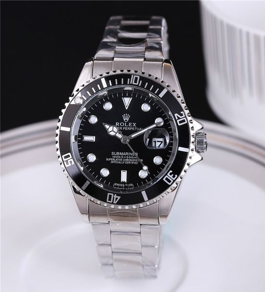 

new famous rolex watches 40mm mens womens watch steel band men sports watch women gift no box cd19, Slivery;brown
