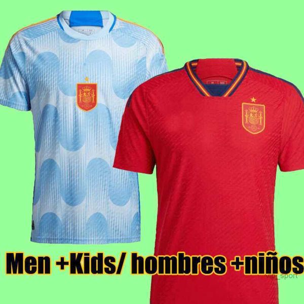 

22 23 world cup pedri soccer jerseys morata ferran koke gavi torres azpilicueta ramos fans player version football national team, Black;yellow