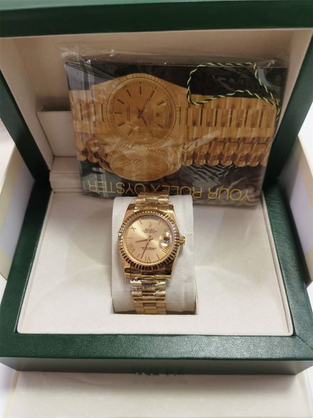 

with original box mens watch automatic mechanical watches 41mm sapphire waterproof 2813 stainless steel montre de luxe business wristwatches, Slivery;brown
