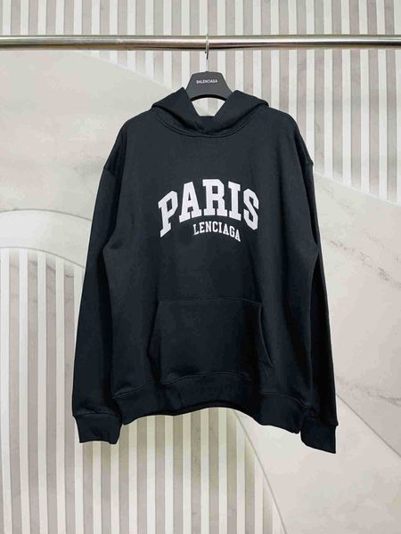 

mens hoodies balencaigass designer sweatshirts paris printed city hoodie 2022 loose casual men women's trendy hoodies, Black