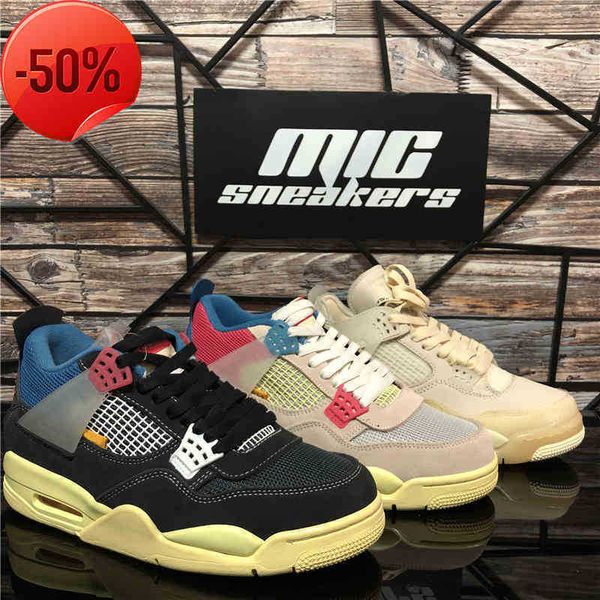 

pairs guava ice cream sail bred union jumpman 4 4s mens basketball shoes black cat cool grey metallic purple sports