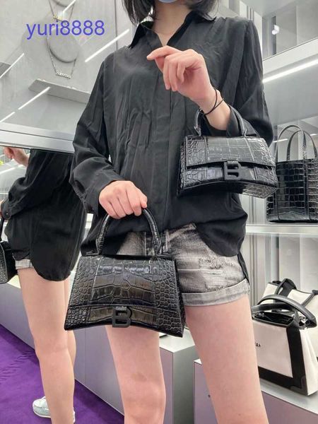 

hourglass bag balenciga shoulder bags price high definition b family crocodile pattern hourglass bag women's 2