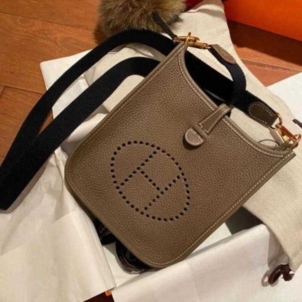 

designer evelyn bags herme handbag 2022 new mini messenger togo leather lychee pattern h bucket womens single shoulder mobile phone have log