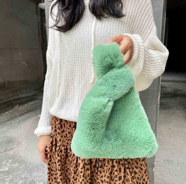 

hbp evening bags plush bag super nice women go out in autumn and winter pure color net red ins portable cute 220826