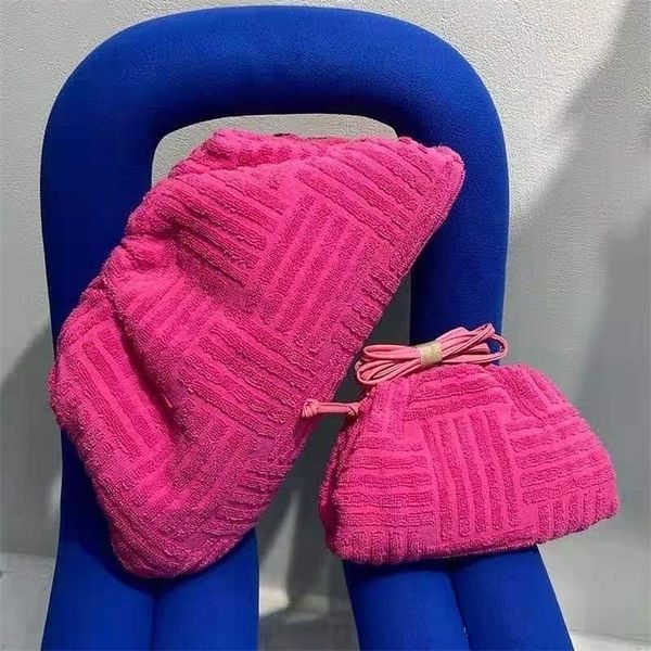 

evening bags women's clutch luxury ladies handbags designer shoulder fashion pink towel canvas hobos crossbody 220926