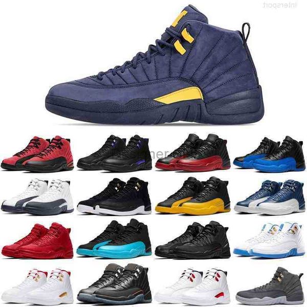 

basketball shoes men trainers sports sneakers utility twist playoffs royalty reverse flu game gamma blue 12 12s mens size 7-13