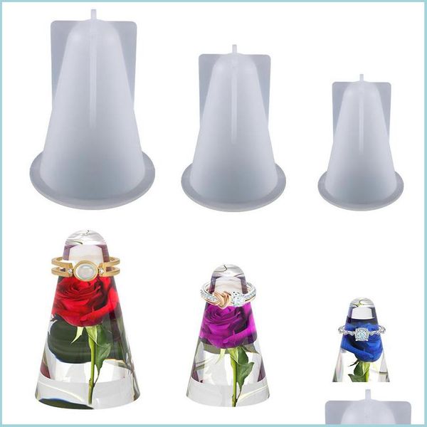 

molds ring cone resin mold flexible clear sile holder mod for diy stand jewelry display wedding gift drop delivery 2021 tools equipmen dhmg6