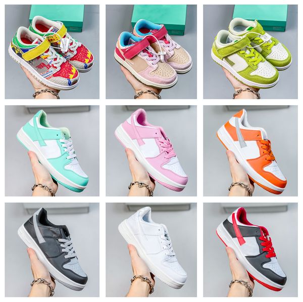 

chunky kids athletic outdoor shoes boys girls casual fashion sb low force sneakers children walking toddler sports trainers size 24-37, Black