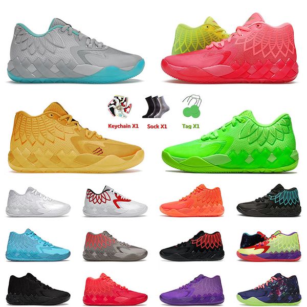 

men sports basketball shoes lamelo mb.01 university gold volt rick and morty beige lo ufo be you buzz city not from here sneakers trainers 4