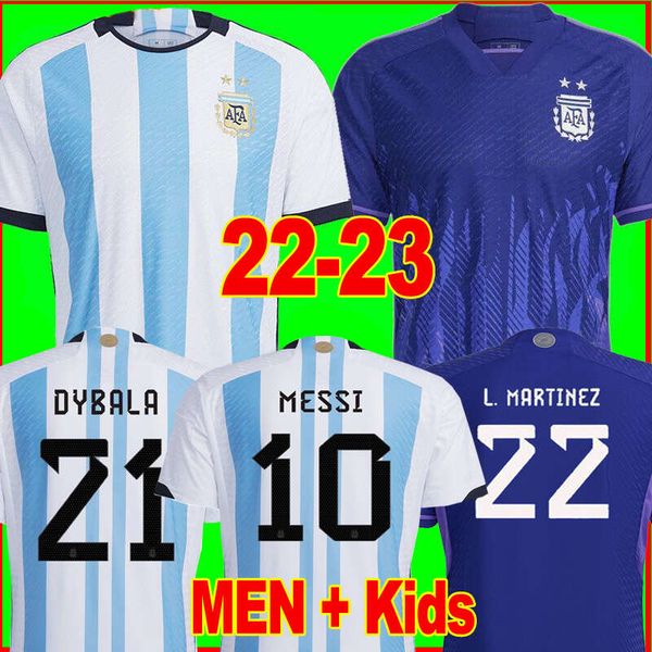 

2022-23 world cup soccer jersey football shirt dybala aguero maradona di maria messis men kids kit sets uniforms national team, Black;yellow