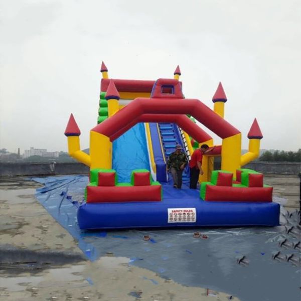 

outdoor games & activities popular pvc infltable slide for family use /inflatable land bouncer slide