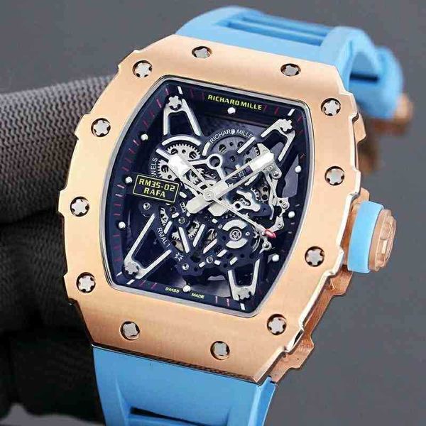 

multi-function superclone watches wristwatch designer luxury mens mechanics watch richa milles wristwatch business rm35-02 automatic mechani, Slivery;golden