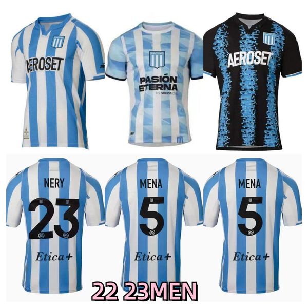 

22 23 racing club de avellaneda soccer jerseys 2022 2023 churry rojas lisandro solari fertoli cvitanich uniforms miranda fertoli football sh, Black