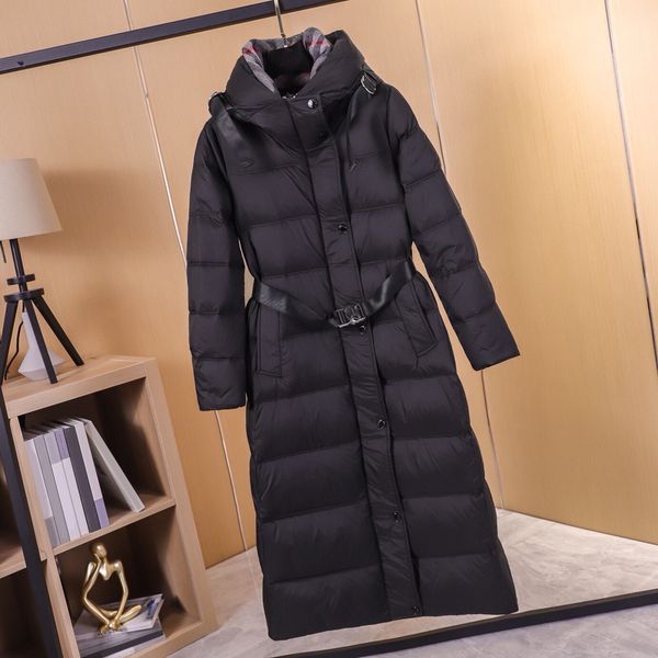 

women's coat plaid style downs jacket womens down windbreaker thick clothing casual designer, Black