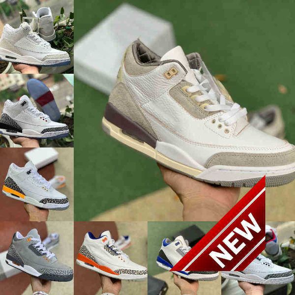 

jumpman racer blue 3 3s basketball shoes mens cool grey a ma maniere unc jordn knicks laser orange denim red black cement pure white