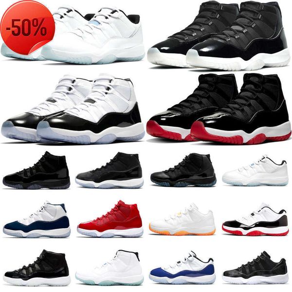 

2022 cool grey 11 11s mens basketball shoes 25th anniversary low legend university blue white bred cap and gown men women sneakers
