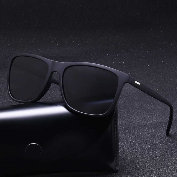

the sun picture frame glasses men polarized oversized mirror driving glasses women brand designer retro vintage driver goggles uv400, Black