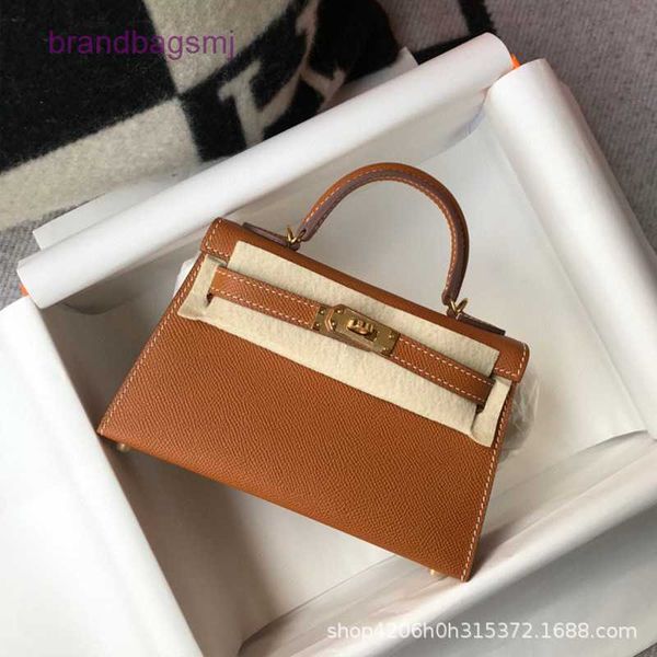 

bags herme high end quality palm print second generation kelys bag mini bag leather h family women's leather one shoulder portable mess