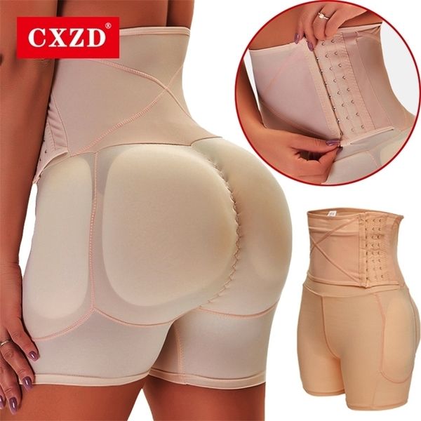 

women's shapers cxzd high waisted waist trainer shapewear body tummy shaper fake ass butt lifter booties hip pads enhancer booty 220928, Black;white