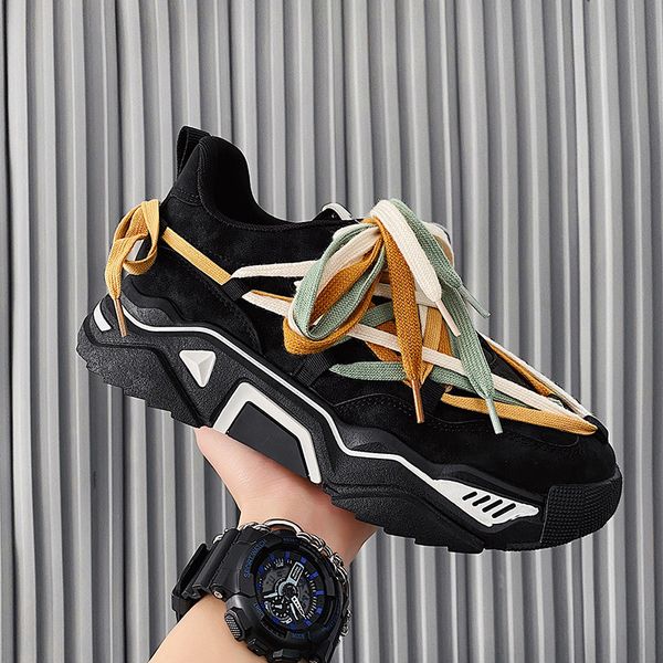 

irregular shoelaces sneakers casual dad shoes men's shoes 2022 new