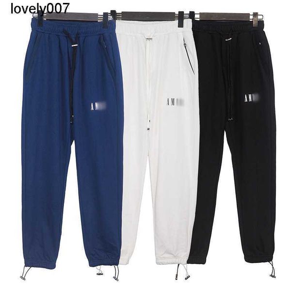 

dsigner pants amirs new products autumn fashion brand trendy letter printing simple casual loose couple pants, Black