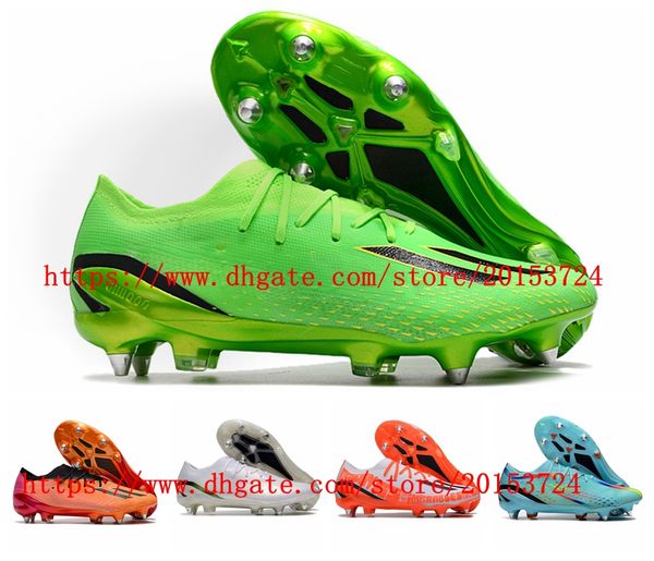 

2022 mens soccer shoes x speedportal.1 sg cleats football boots botas de futbol sneakers breathable, White;red
