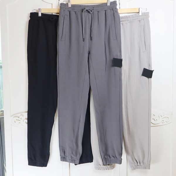 

hoodies sweatshirts brand toney mens pants classic embroidered badge men's casual loose elastic tie-up island sweatpants, Black