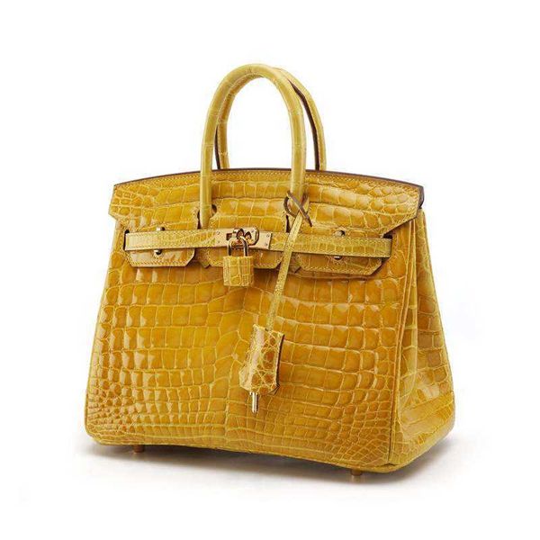 

designers handbags herme birkin designer bags high grade hand sewn nile gloss arch bead women's crocodile leather portable large capaci