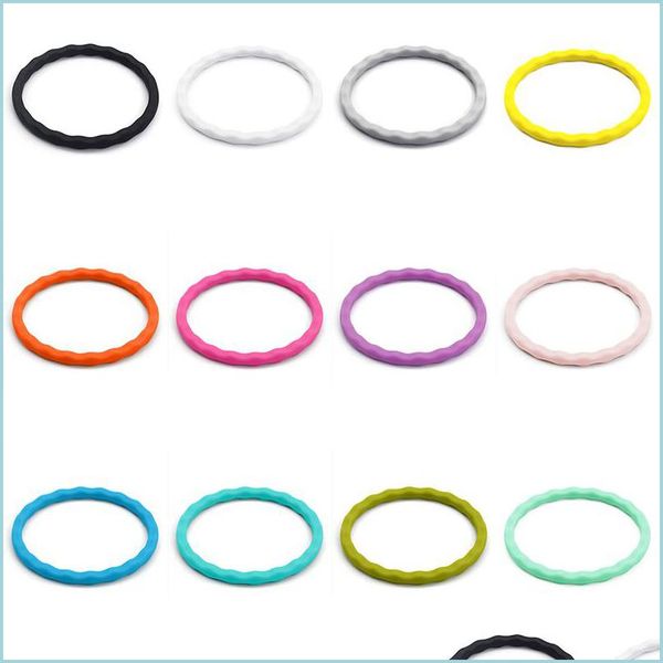

other bracelets women sport wristband wave bracelet flexible sile rubber wrist band lady girls bangle fashion accessories drop delive dhfsy, Golden;silver
