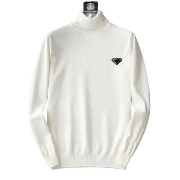 

pra designer men's sweater warm wool underwear pullover men's in autumn and winter, White;black