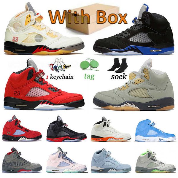 

jumpman 5 basketball shoes 5s sneakers sports men trainers jade horizon oreo easter camo racer blue fire red blue bird paris shattered og de, Black