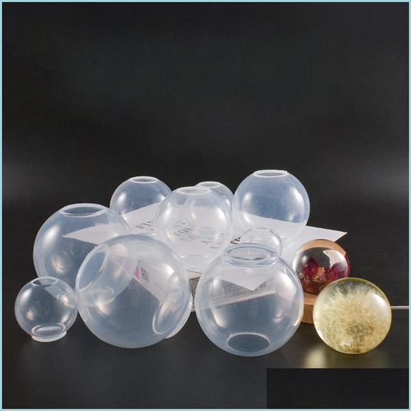 

molds 3d resin ball molds clear sile sphere mold 4cm to 10cm large round mod for art jewelry making bath bomb candle wax soap drop de dhfqh