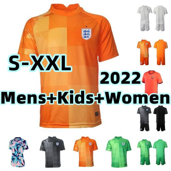 

2022 2023 englands soccer jerseys player version home away rashford kane mount henderson foden football shirt men women child kids kit set, Black;yellow