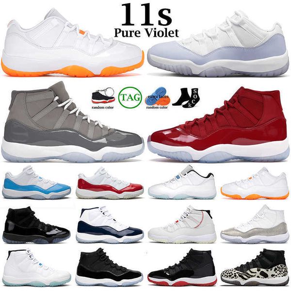 

basketball shoes mens women 11s 11 pure violet cool grey concord bred win like 96 platinum tint animal instinctmen bright citrus unc men, Black
