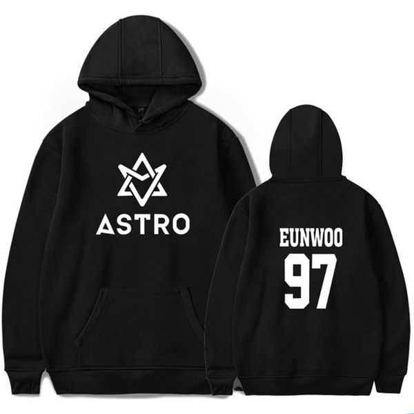 

women's hoodies sweatshirts kpop astro star group printed hoodies moletom harajuku sweatshirt casual pullover hoodie streetwear jacket, Black